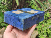 Hand Made Dumortierite Jewellery Box x 1 From Southern Africa