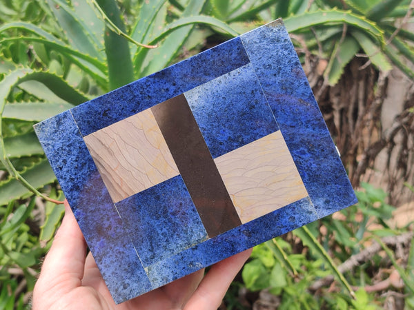 Hand Made Dumortierite Jewellery Box x 1 From Southern Africa