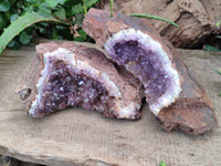 Natural Zululand Amethyst Geodes x 2 from Jozini, South Africa