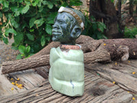 Hand Made Traditional African Man Bust Sculpture x 1 From Zimbabwe