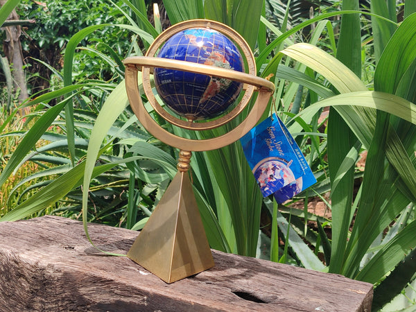 Polished Lapis Lazuli World Globe x 1 From China