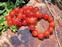 Polished Carnelian Agate Beaded Necklace - Sold per Item - From Brazil