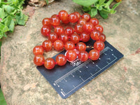 Polished Carnelian Agate Beaded Necklace - Sold per Item - From Brazil