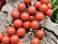 Polished Red Jasper Bead Necklace - Sold Per Item - From South Africa