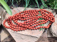 Polished Red Jasper Bead Necklace - Sold Per Item - From South Africa