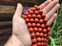 Polished Red Jasper Bead Necklace - Sold Per Item - From South Africa