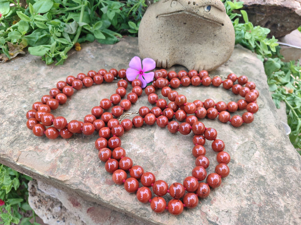 Polished Red Jasper Bead Necklace - Sold Per Item - From South Africa