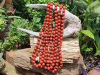 Polished Red Jasper Bead Necklace - Sold Per Item - From South Africa