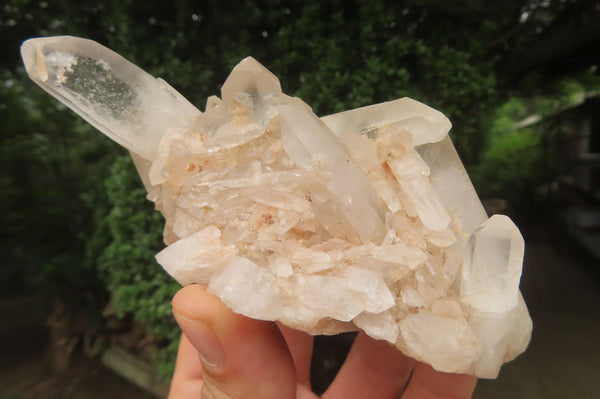 Natural Clear Quartz Clusters x 4 From Madagascar