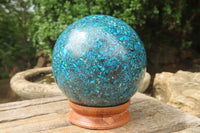 Polished Chrysocolla Conglomerate Sphere x 1 From Congo