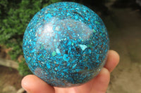 Polished Chrysocolla Conglomerate Sphere x 1 From Congo