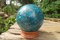 Polished Chrysocolla Conglomerate Sphere x 1 From Congo