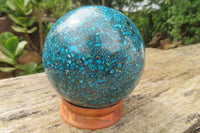 Polished Chrysocolla Conglomerate Sphere x 1 From Congo