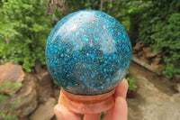 Polished Chrysocolla Conglomerate Sphere x 1 From Congo