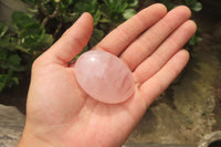 Polished Rose Quartz Palm Stones x 12 From Ambatondrazaka, Madagascar