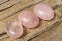 Polished Rose Quartz Palm Stones x 12 From Ambatondrazaka, Madagascar