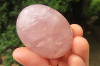 Polished Rose Quartz Palm Stones x 12 From Ambatondrazaka, Madagascar