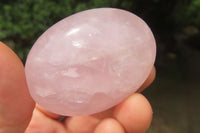 Polished Rose Quartz Palm Stones x 12 From Ambatondrazaka, Madagascar