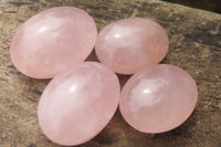 Polished Rose Quartz Palm Stones x 12 From Ambatondrazaka, Madagascar