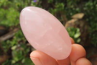 Polished Rose Quartz Palm Stones x 12 From Ambatondrazaka, Madagascar