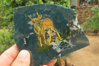 Hand Made Kudu Decoupage Stone Slabs - sold per item - From South Africa