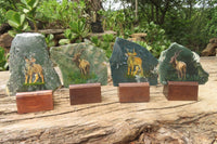 Hand Made Kudu Decoupage Stone Slabs - sold per item - From South Africa