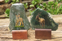 Hand Made Kudu Decoupage Stone Slabs - sold per item - From South Africa