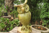 Hand Made Leopard Stone Owl Carving x 1 From Zimbabwe