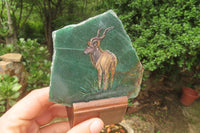 Hand Made Kudu Decoupage Stone Slabs x 6 From Southern Africa