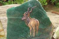 Hand Made Kudu Decoupage Stone Slabs x 6 From Southern Africa