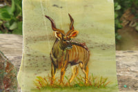 Hand Made Kudu Decoupage Stone Slabs x 6 From Southern Africa