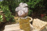 Hand Made African Woman Bust Sculpture x 1 From Zimbabwe