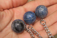 Hand Made Dumortierite Keyrings - sold per item - From Mozambique