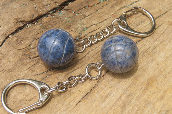 Hand Made Dumortierite Keyrings - sold per item - From Mozambique