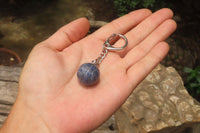 Hand Made Dumortierite Keyrings - sold per item - From Mozambique