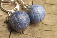 Hand Made Dumortierite Keyrings - sold per item - From Mozambique