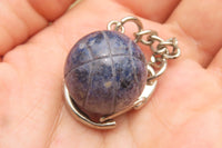 Hand Made Dumortierite Keyrings - sold per item - From Mozambique