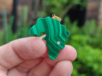 Hand Made Flower Malachite Africa Pendants - sold per item - From Congo