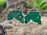 Hand Made Flower Malachite Africa Pendants - sold per item - From Congo