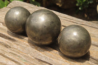 Polished Pharaoh Stone Spheres x 3 From Zimbabwe