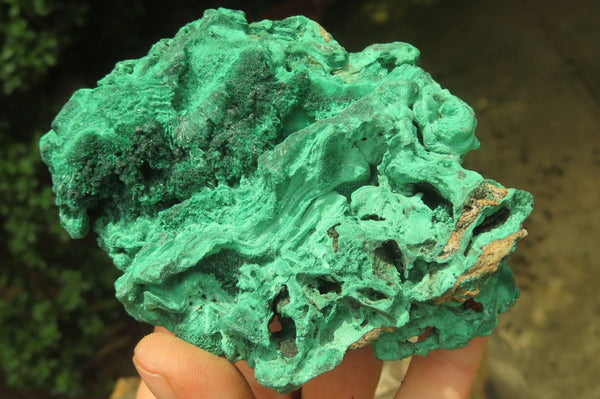 Natural Silky Malachite Specimens x 3 From Kasompe, Congo