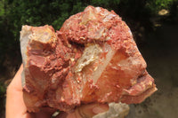 Natural Red Hematoid Quartz Clusters x 2 From Karoi, Zimbabwe