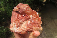 Natural Red Hematoid Quartz Clusters x 2 From Karoi, Zimbabwe