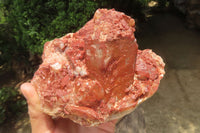 Natural Red Hematoid Quartz Clusters x 2 From Karoi, Zimbabwe