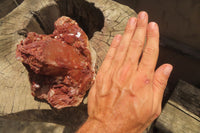 Natural Red Hematoid Quartz Clusters x 2 From Karoi, Zimbabwe