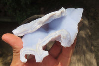 Natural Etched Blue Chalcedony Specimens x 4 From Nsanje, Malawi