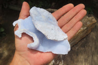 Natural Etched Blue Chalcedony Specimens x 4 From Nsanje, Malawi