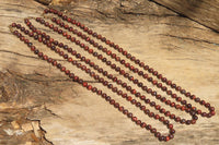 Polished Red Tigers Eye Bead Necklaces - Sold Per Item - From South Africa