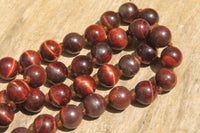 Polished Red Tigers Eye Bead Necklaces - Sold Per Item - From South Africa