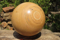 Polished Banded Aragonite Sphere x 1 From Namibia